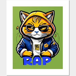 Rap Musician Cat Posters and Art